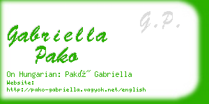 gabriella pako business card